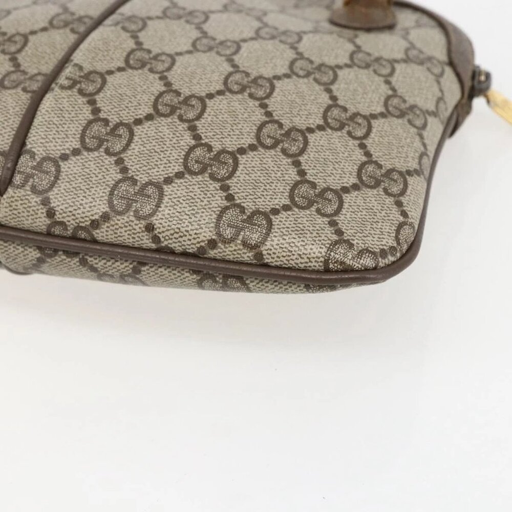 GUCCI GG Supreme Web Sherry Line Bag PVC Beige Gold 904 02 047 Auth 157639 - Picture 4 of 16